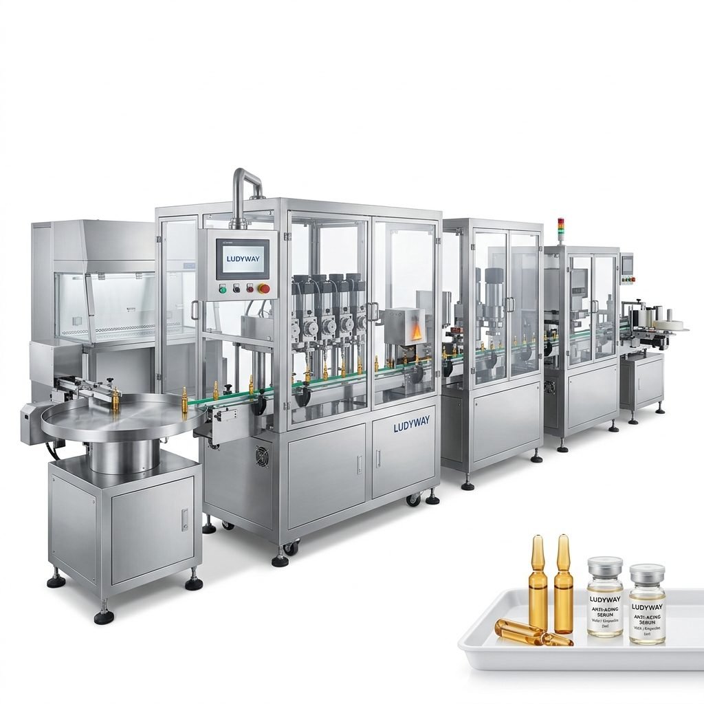 Automated Anti Aging Serum Packaging Lines for Vials and Ampoules
