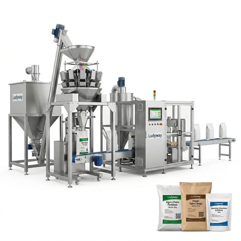 Automated Chemical Powder Dosing Packaging Lines for Bulk Solids