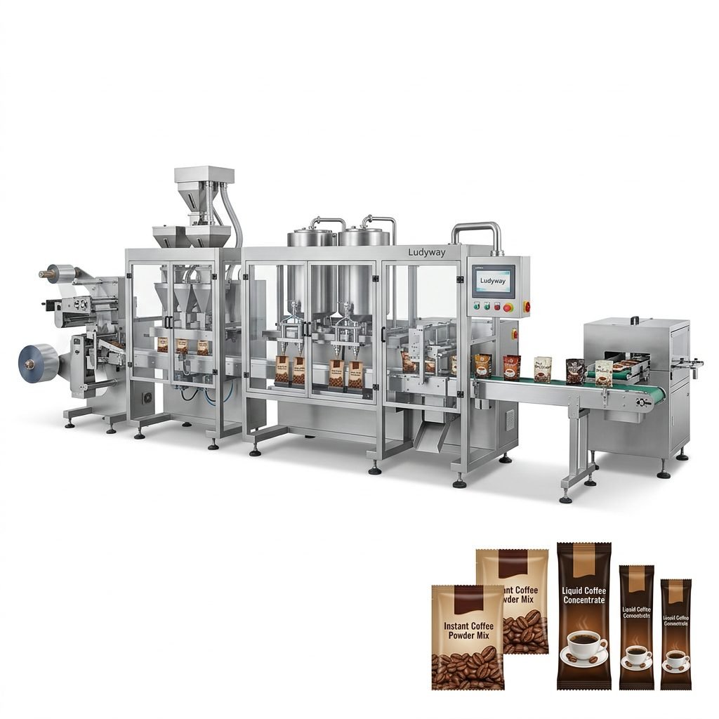 Automated Coffee Drink Packaging Lines for Liquid Powder Sachets