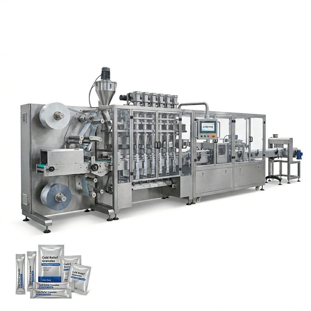Automated Cold Medicine Granule Powder Packaging Line Systems