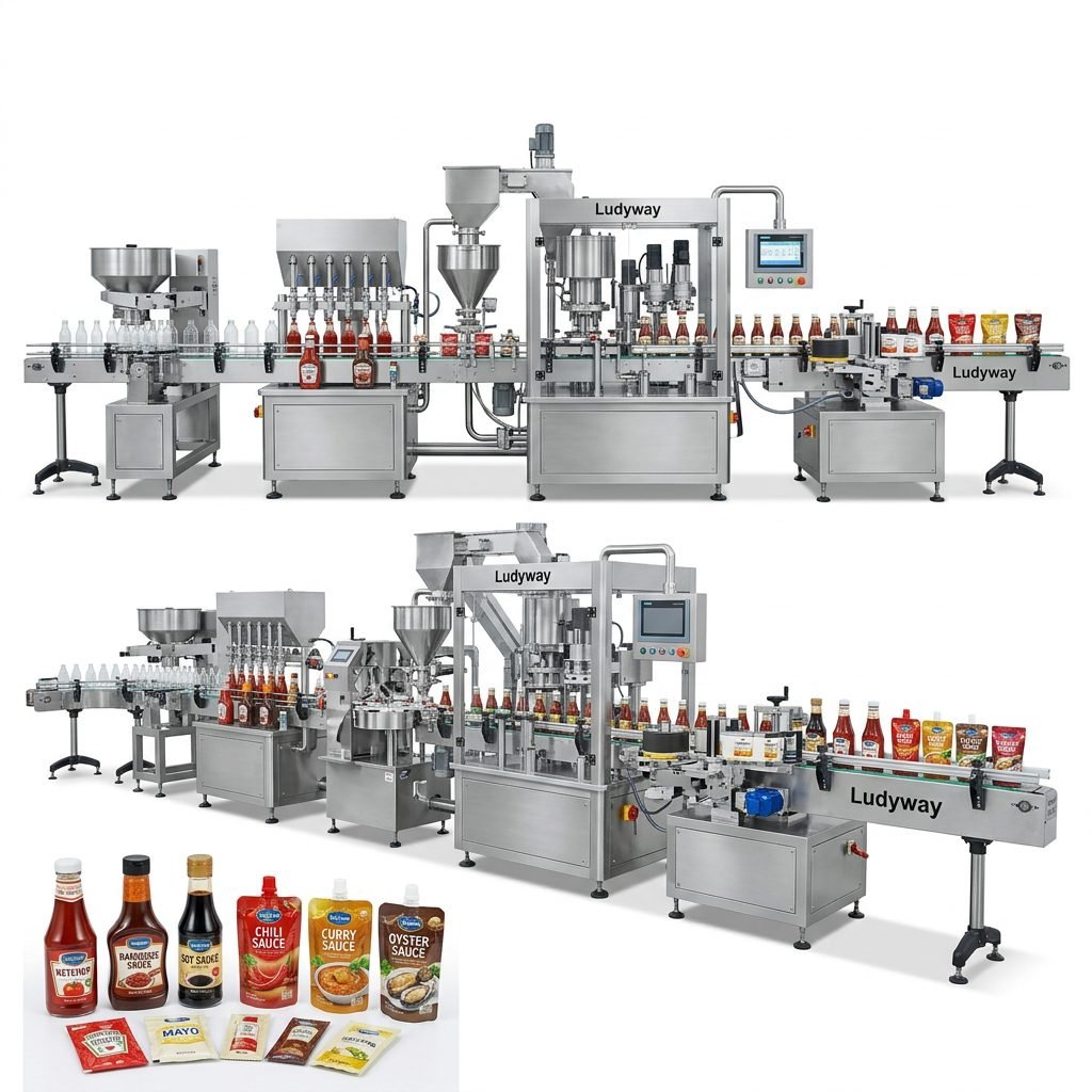Automated Cooking Sauce Packaging Line for Sachets Pouches and Bottles