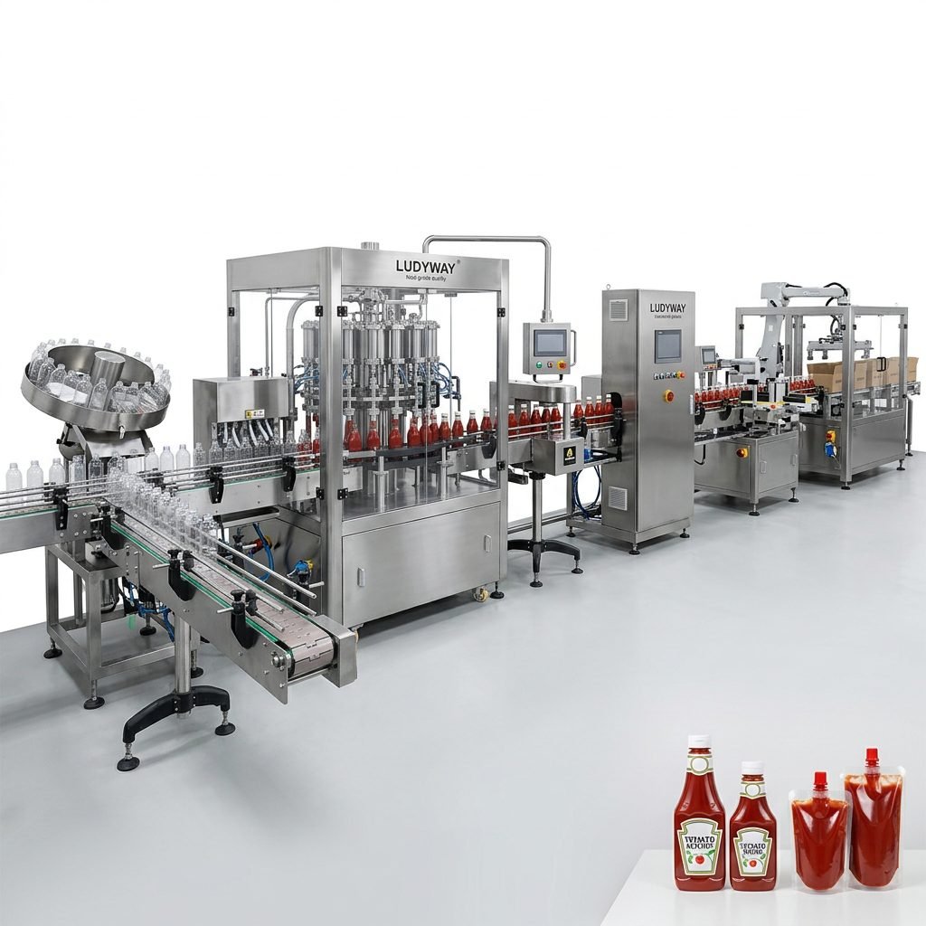 Automated Ketchup Packaging Lines for High Speed Bottle Pouch Filling Systems