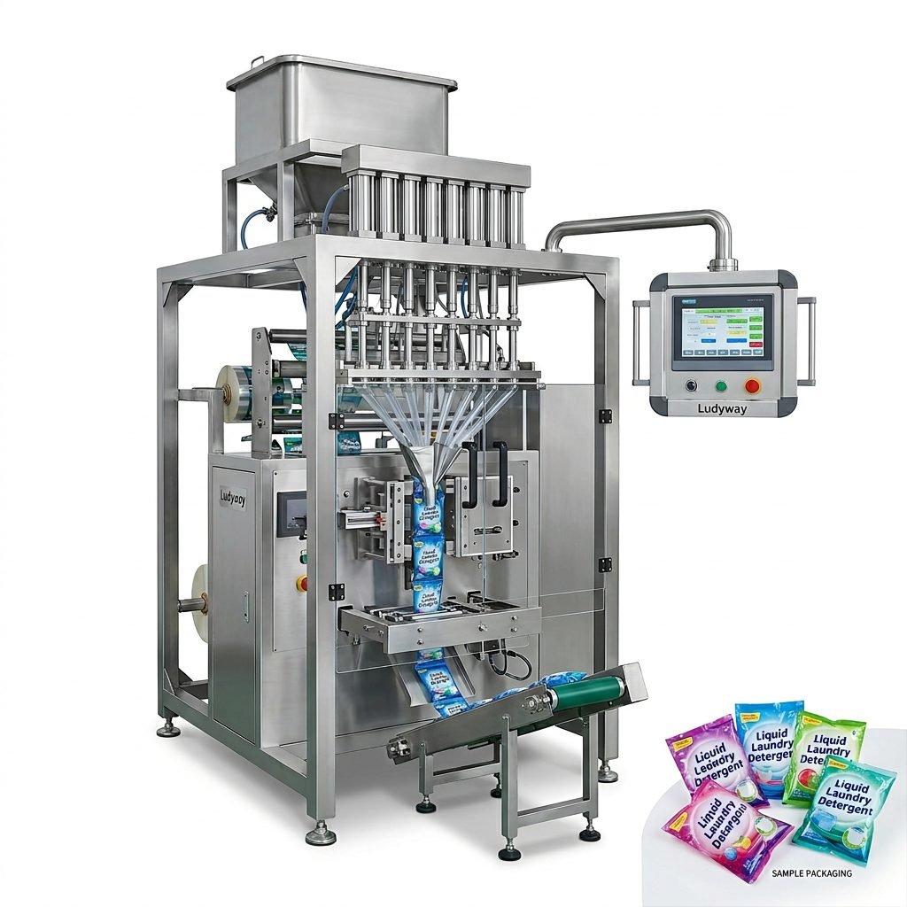 Automated Liquid Filling Machine for Laundry Detergent Sachet Packaging