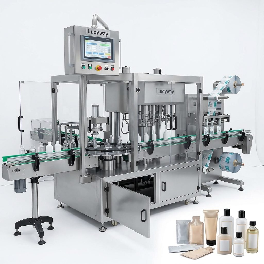 Automated Lotion Filling and Sealing Machine for Sachets and Bottles