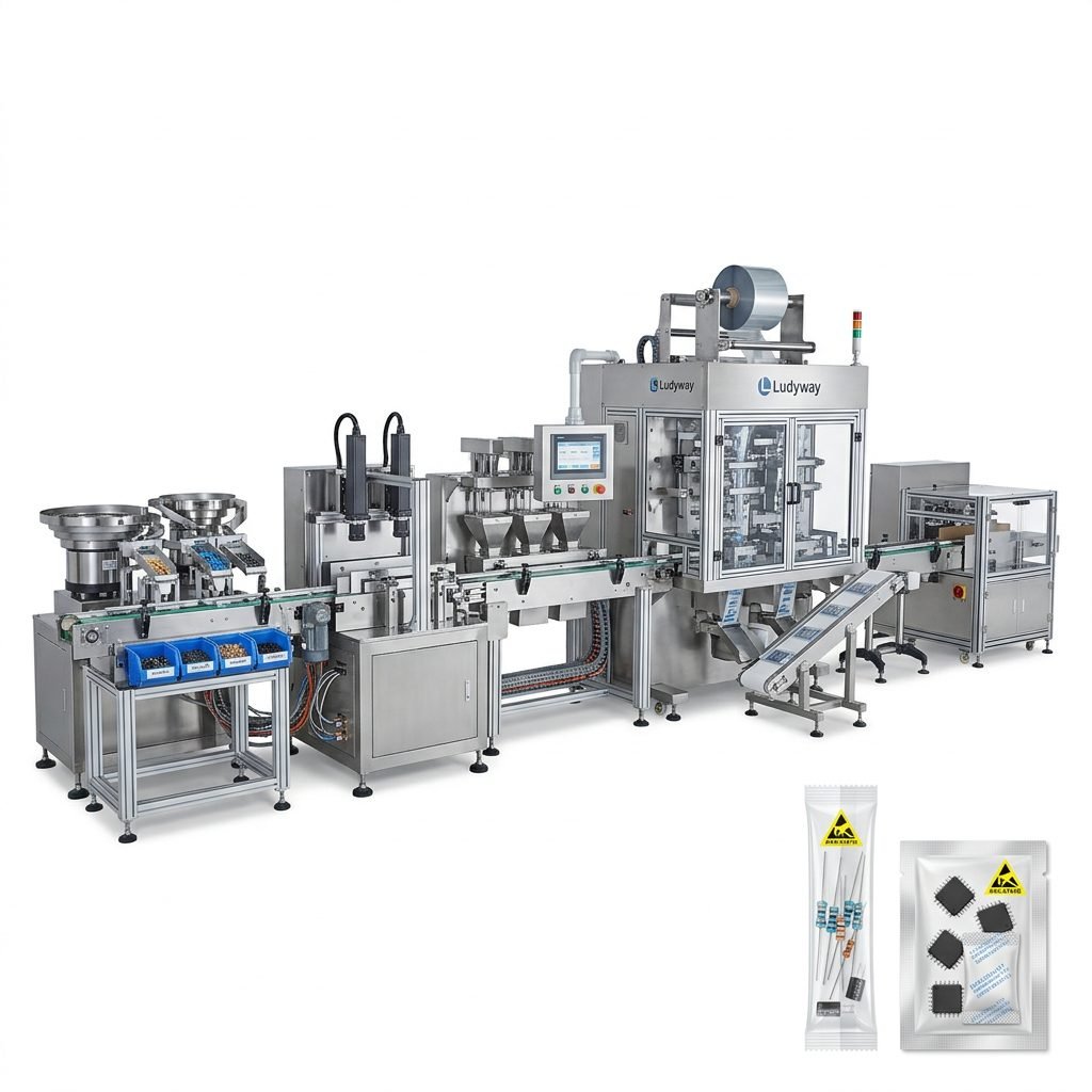 Automated Multi Lane Consumer Electronics Packaging Line for Stick Pack Sachet Types
