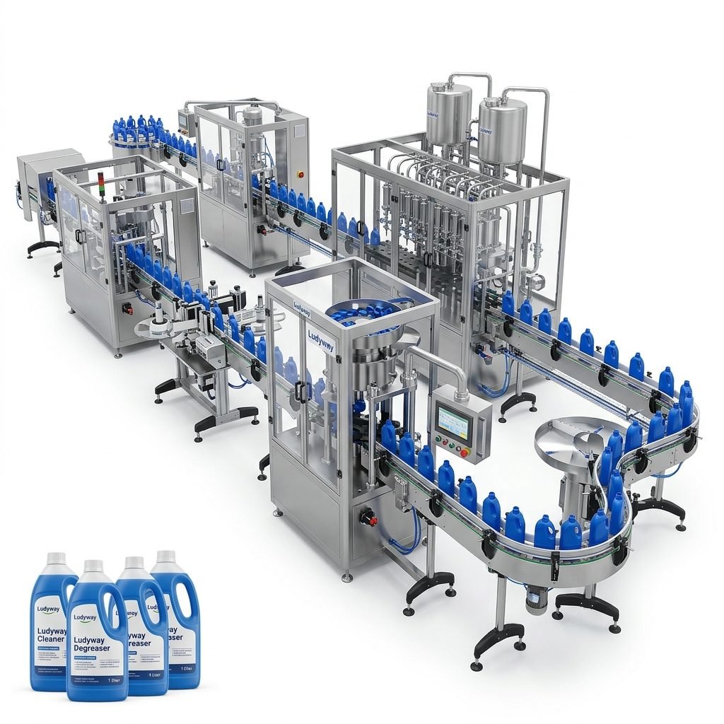 Automated Packaging Lines for Industrial Cleaner Production and Filling Systems