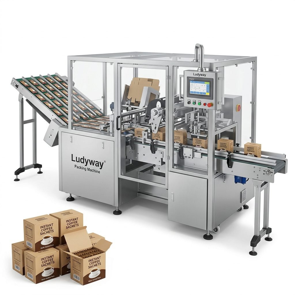 Automatic Carton Packer for Multi Lane Sachet Stick Pack Systems