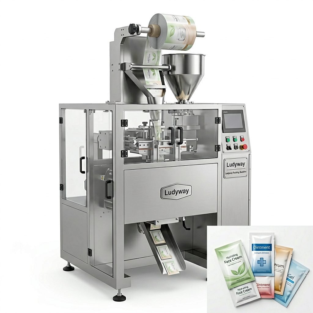 Automatic Cream Sachet Packaging Machine for Cosmetics Pharmaceuticals