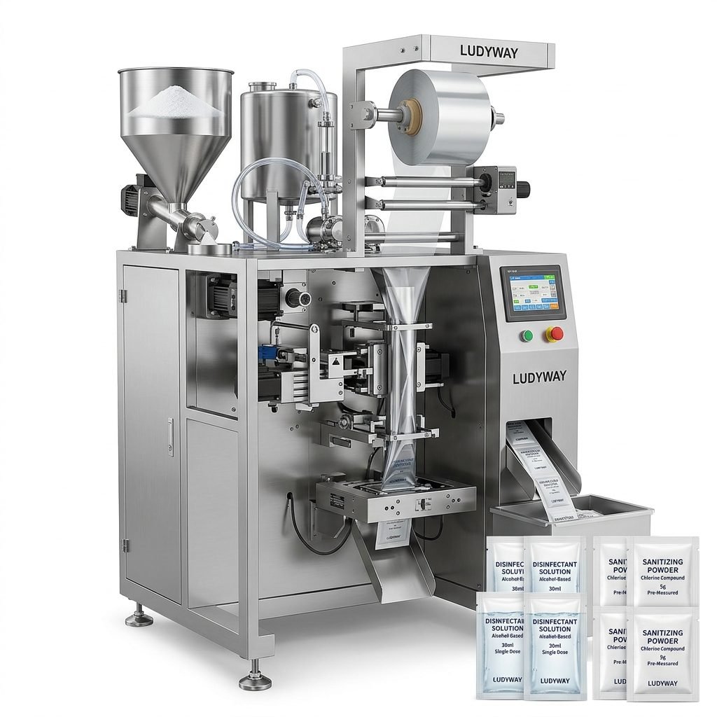 Automatic Disinfectant Sachet Packaging Machine for Liquid Powder Filling