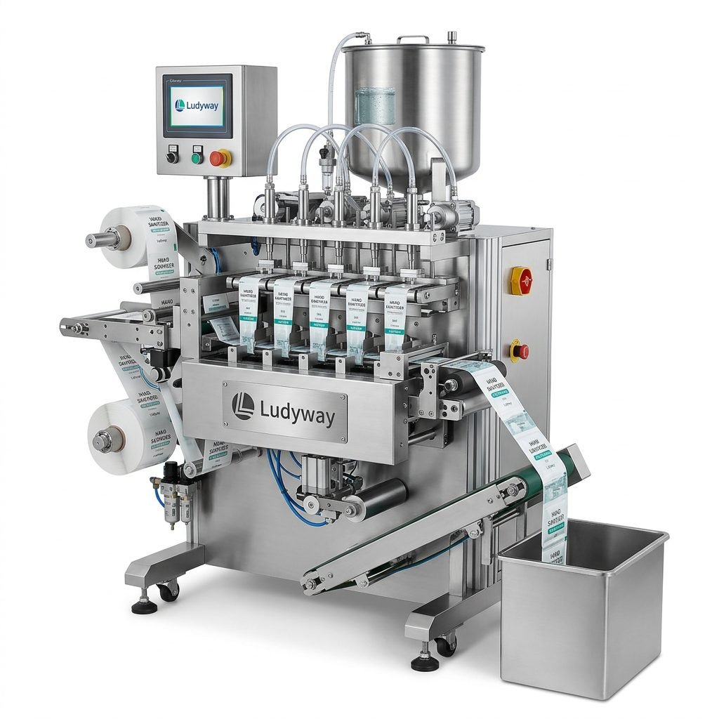 Automatic Hand Sanitizer Sachet Filling Sealing Machine for Liquid Packaging