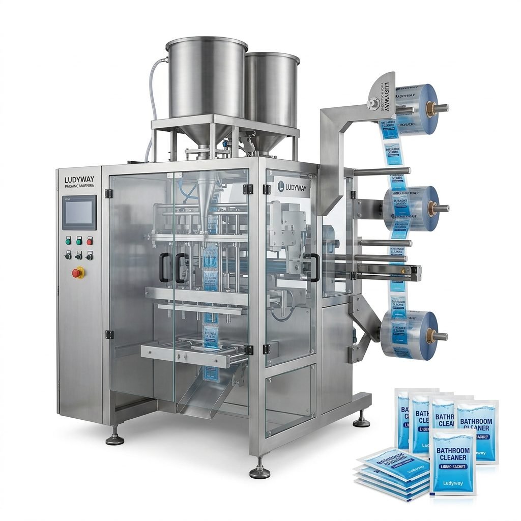 Automatic Liquid Filling Machine for Bathroom Cleaner Packaging Multi Lane Sachet System_m_ab349314