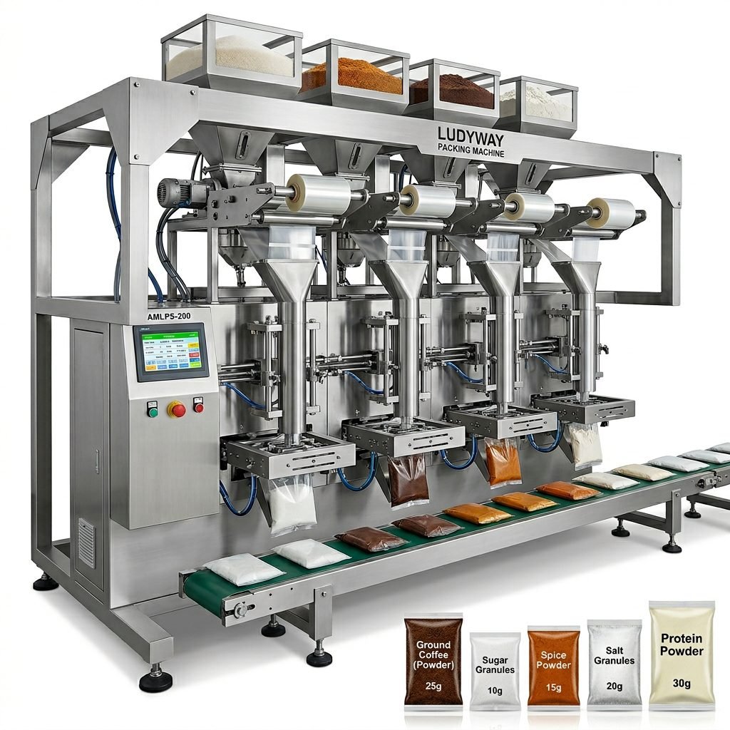 Automatic Multi Lane Pouch Sealing Machine for Granules and Powder Packaging