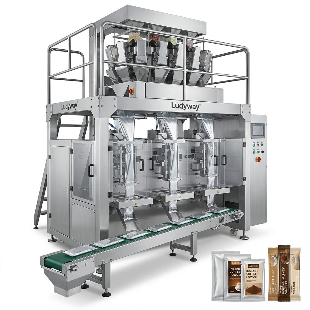 Automatic Multi Lane Weighing Filling and Sealing Packaging Systems for Powders and Granul