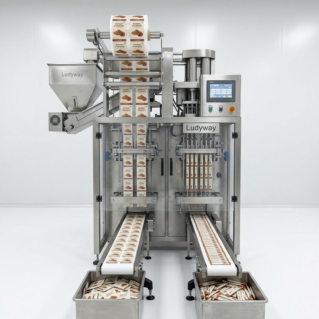 Automatic Reishi Powder Packaging System for Sachets Stick Packs