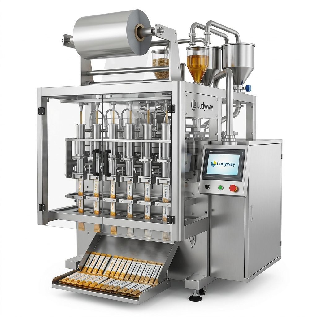 Automatic Stick Pack Machine for Honey, Multi-Lane Filling with High-Speed Granule Packaging