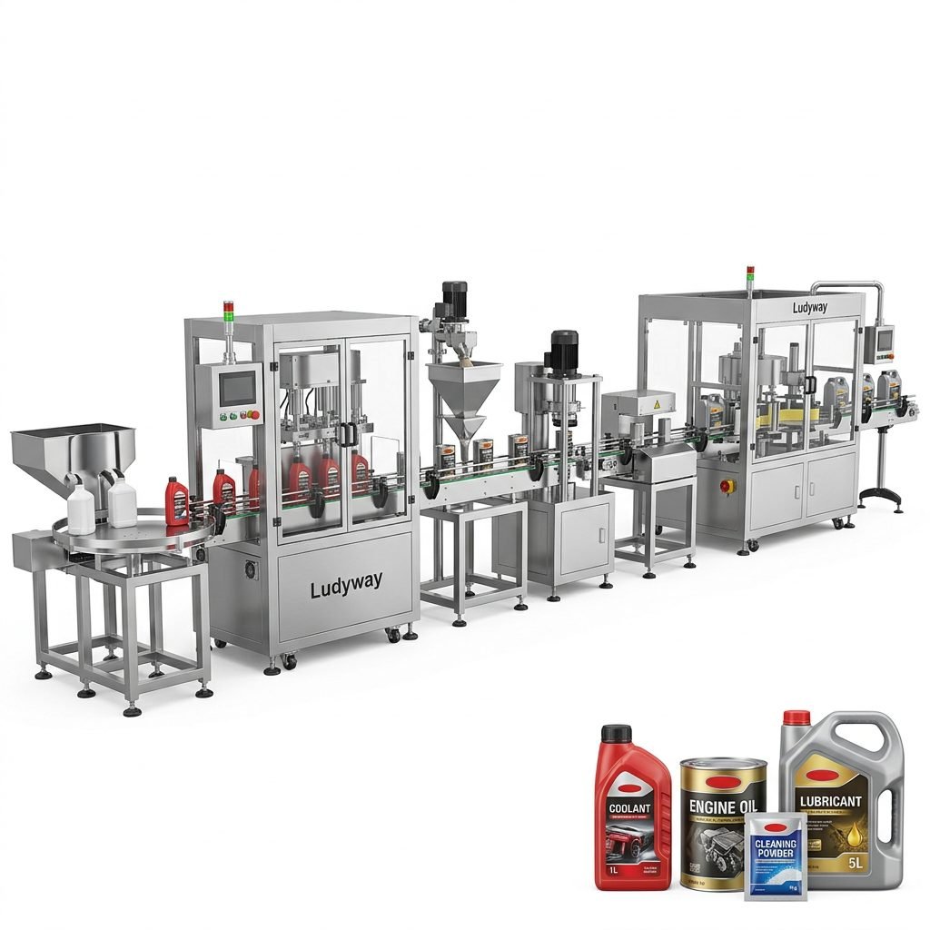 Automotive Chemical Packaging Lines for Powder and Liquid Filling Systems