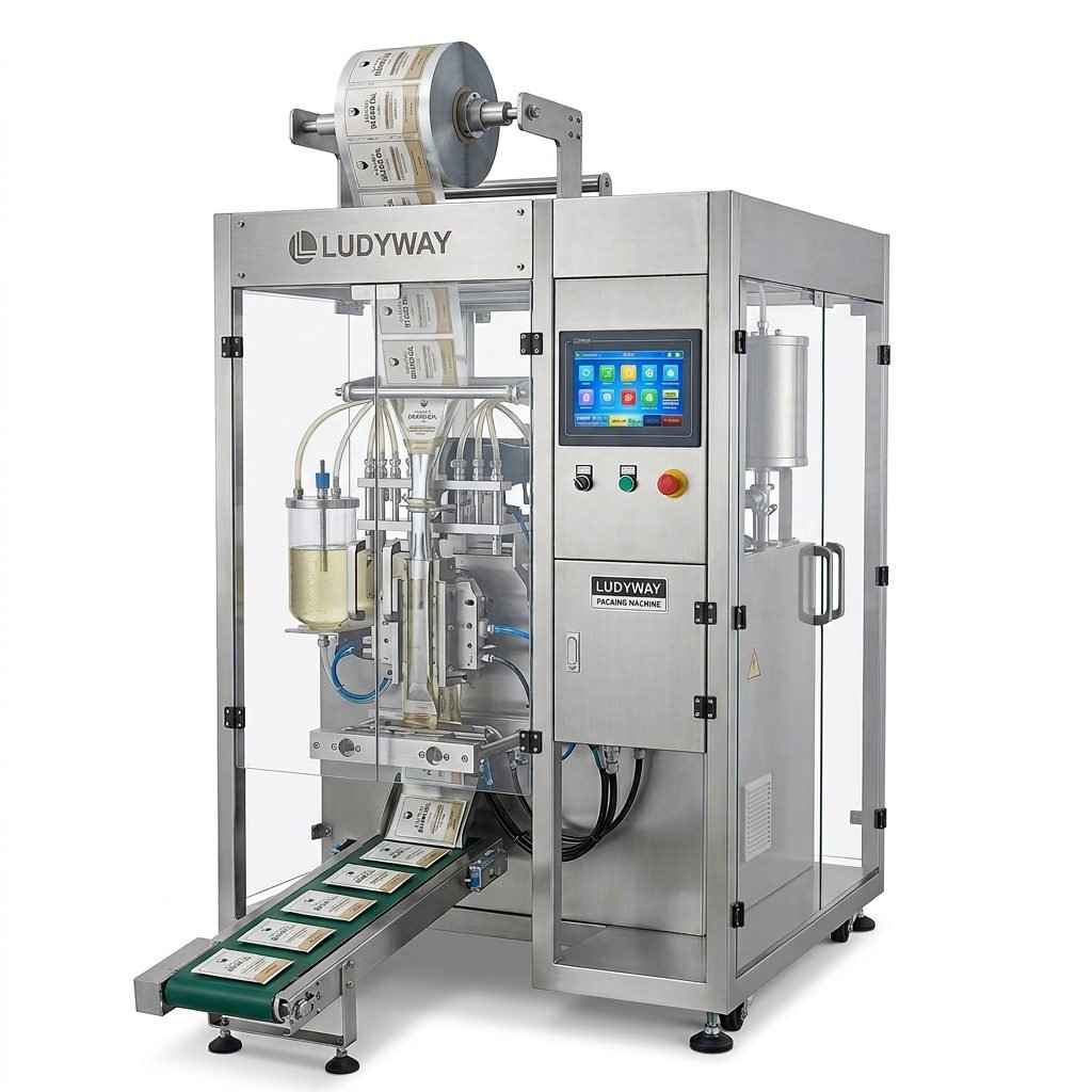 Beard Oil Sachet Packaging Machine for Cosmetic Health Products