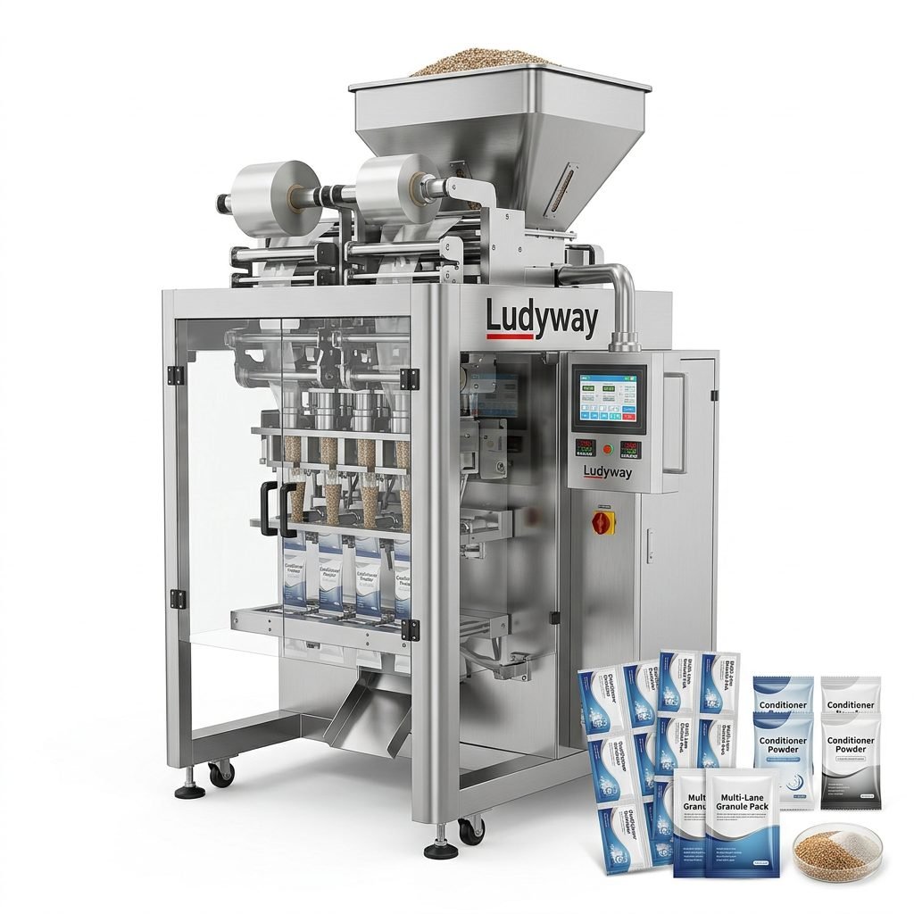 Conditioner Sachet Packaging Machine for Granule Powder Automatic Multi Lane Filling Syste_e84c8b50