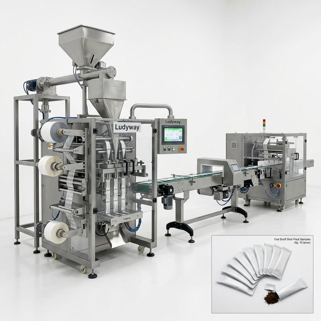 Customized Oral Snuff Packaging Lines for Multi Lane Stick Pack Systems