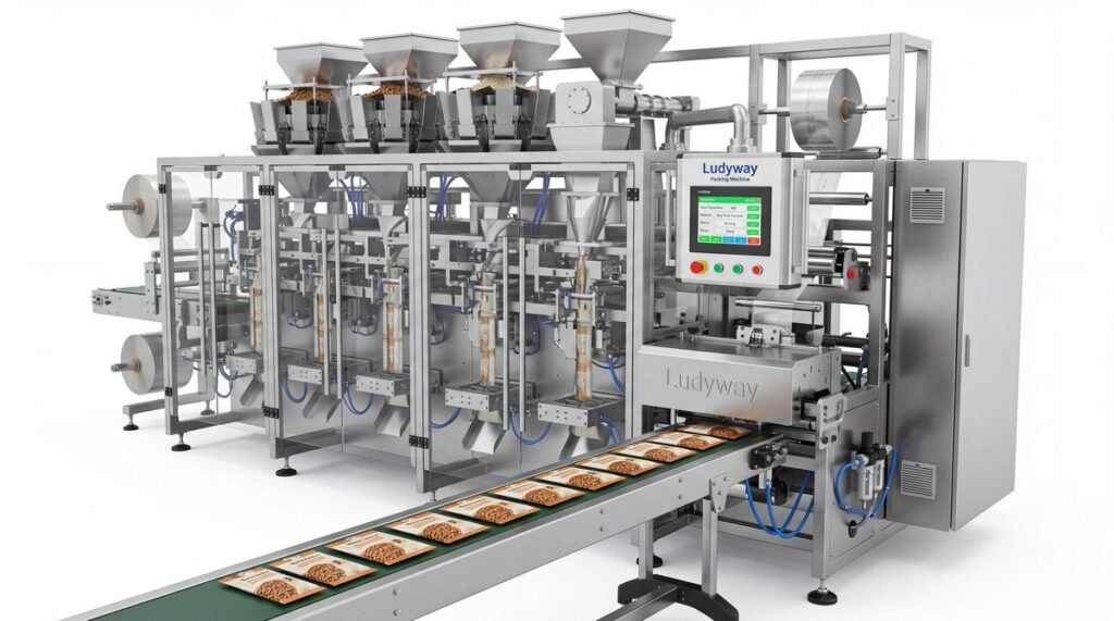 Dog Food Packaging Machine for Granules Powder Multi Lane Stick Pack System