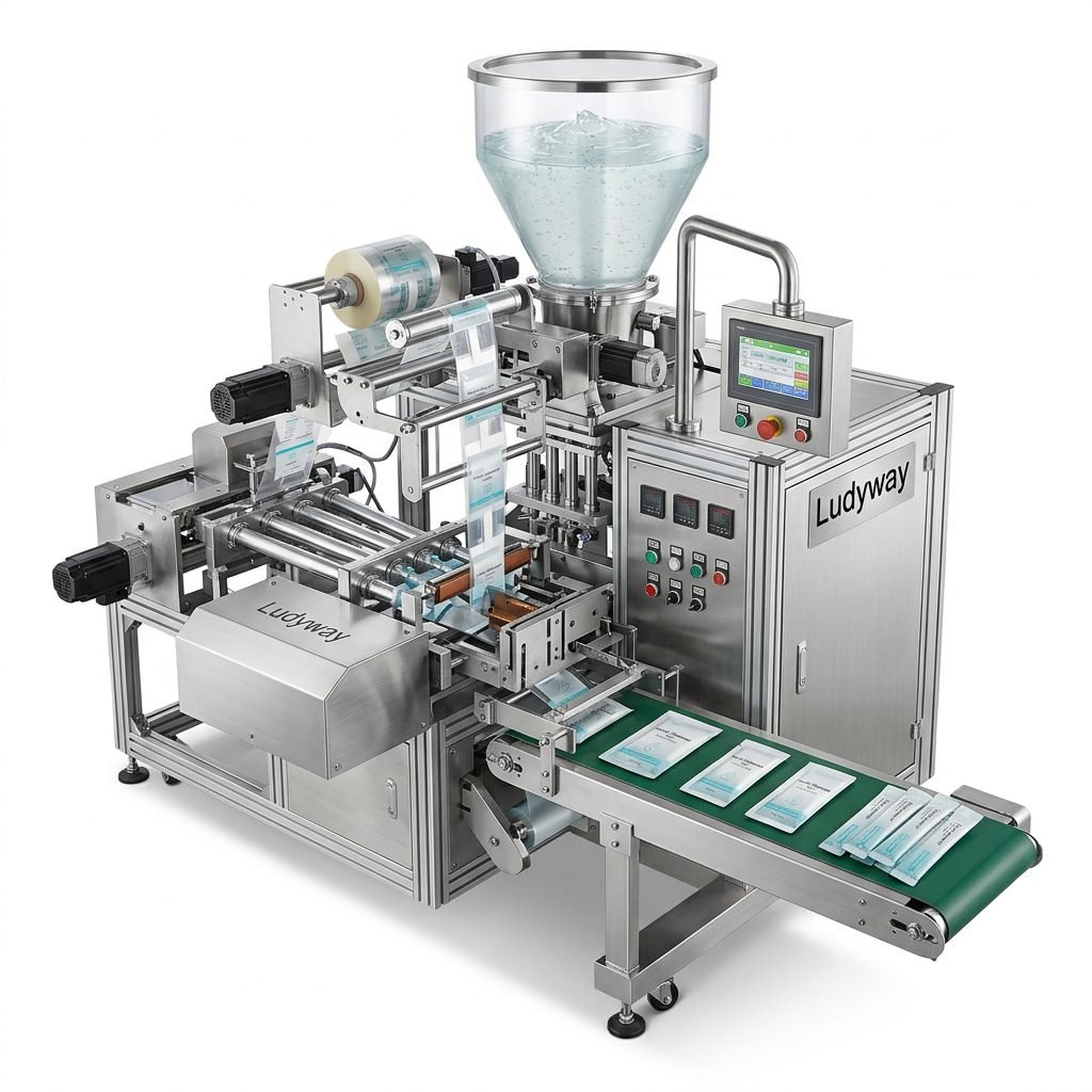Facial Cleanser Stick Pack Sachet Packaging Machine for Liquid Gel Formulas