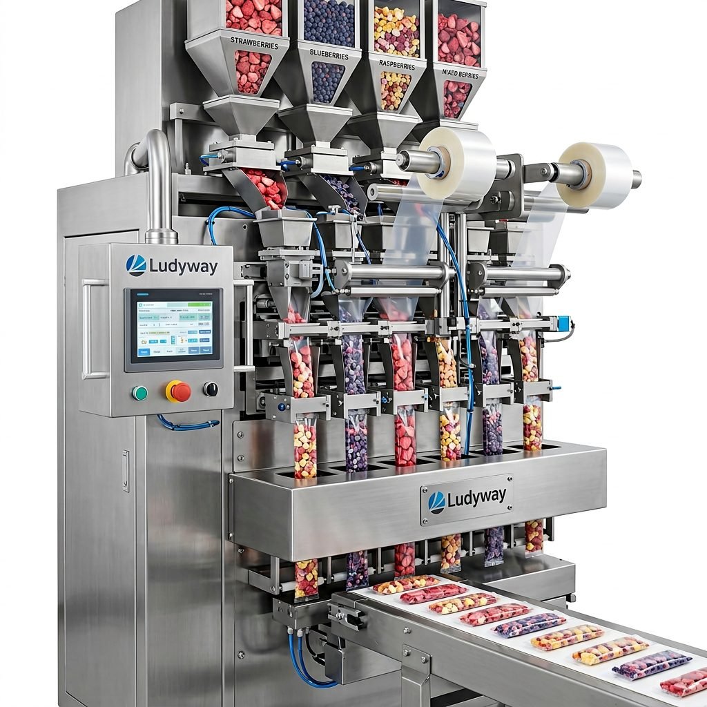 Freeze Dried Fruit Stick Pack Machine for Granule Packaging with Multi Lane System