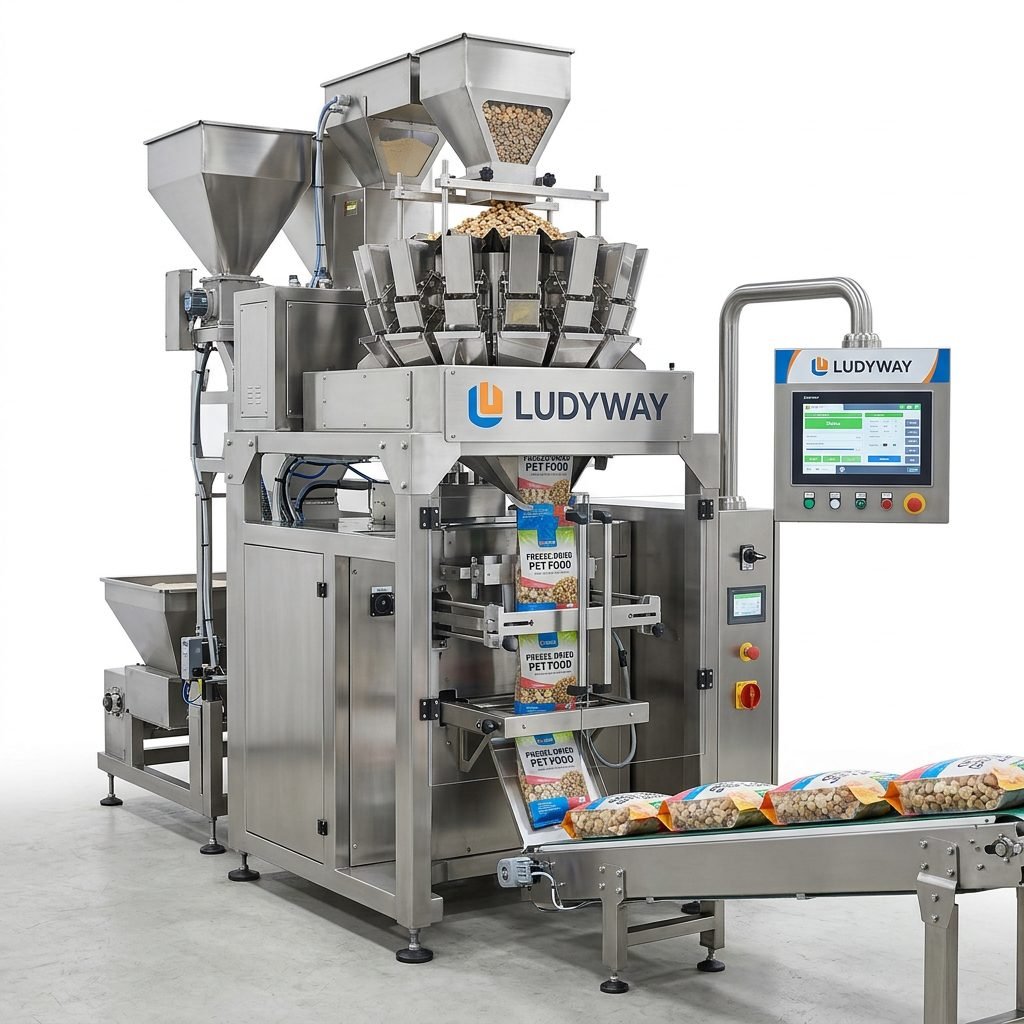 Freeze Dried Pet Food Automated Packaging System for Granule Powder