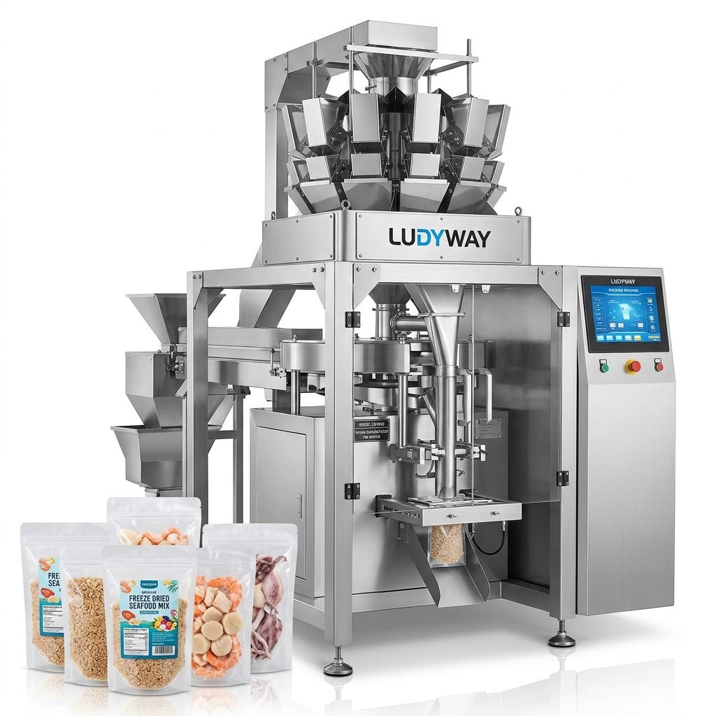 Freeze dried seafood vacuum sealing machine for industrial packaging