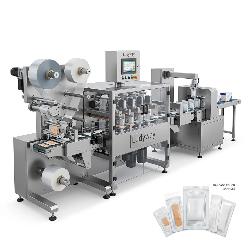 Fully Automated Bandage Packaging Lines for Medical Supplies with High Speed Multi Lane Sy