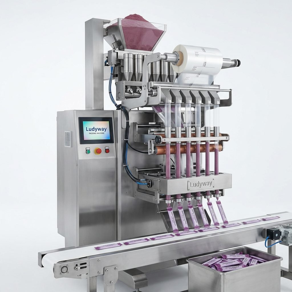 Grape Powder Multi Lane Stick Pack Machine with High Speed Sachet Packaging