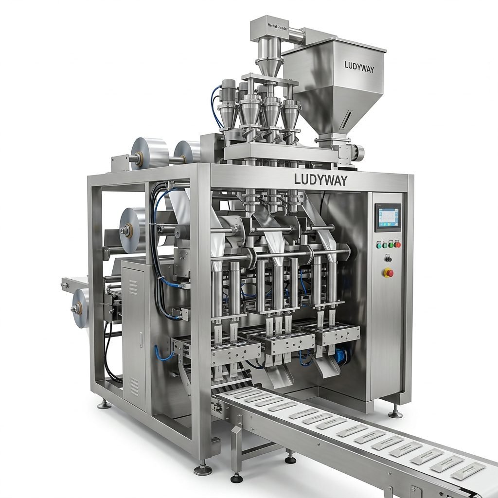 Herbal Powder Multi Lane Stick Pack Machine with Precision Dosing
