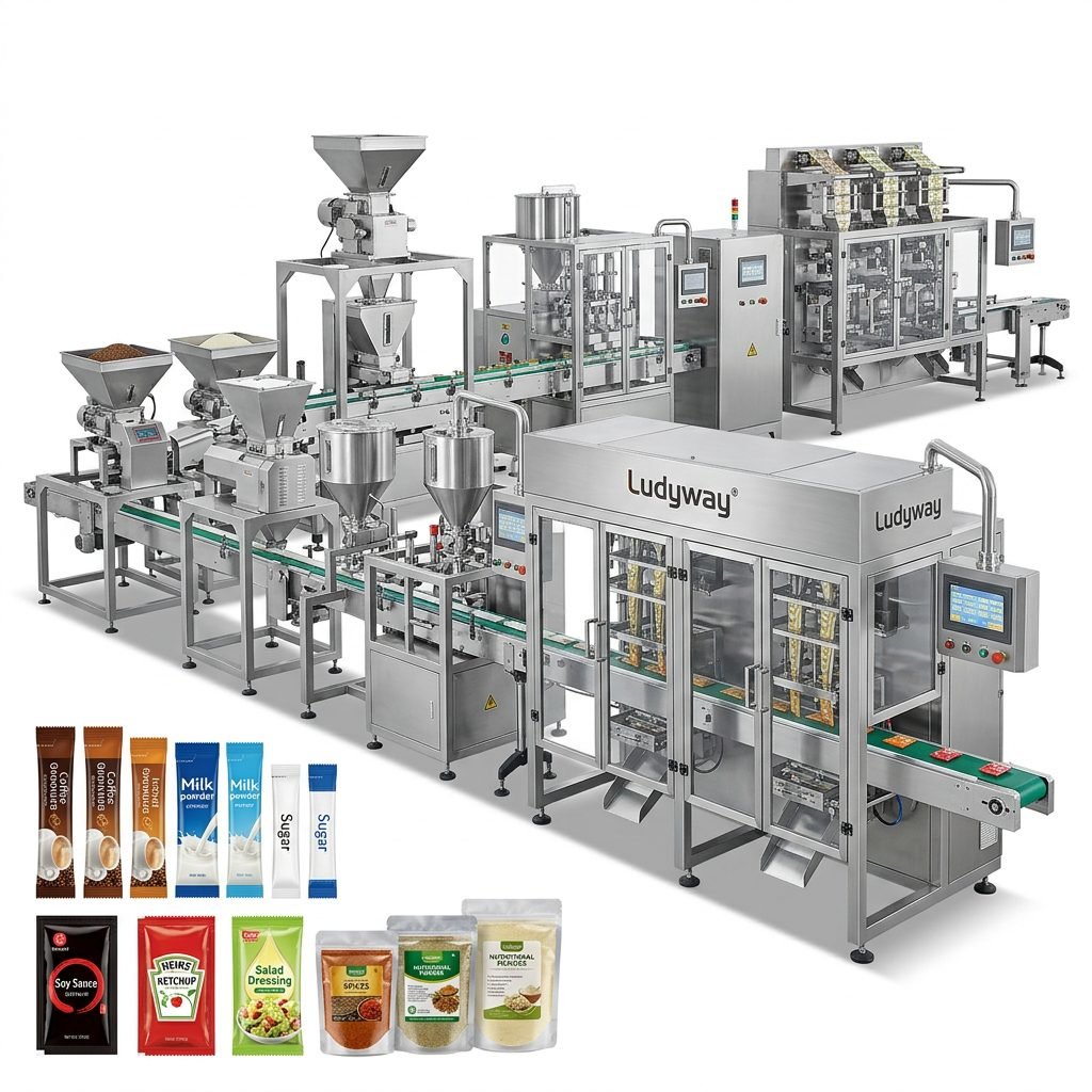 High Speed Automated Food Packaging Lines for Granules Powder and Liquid Products