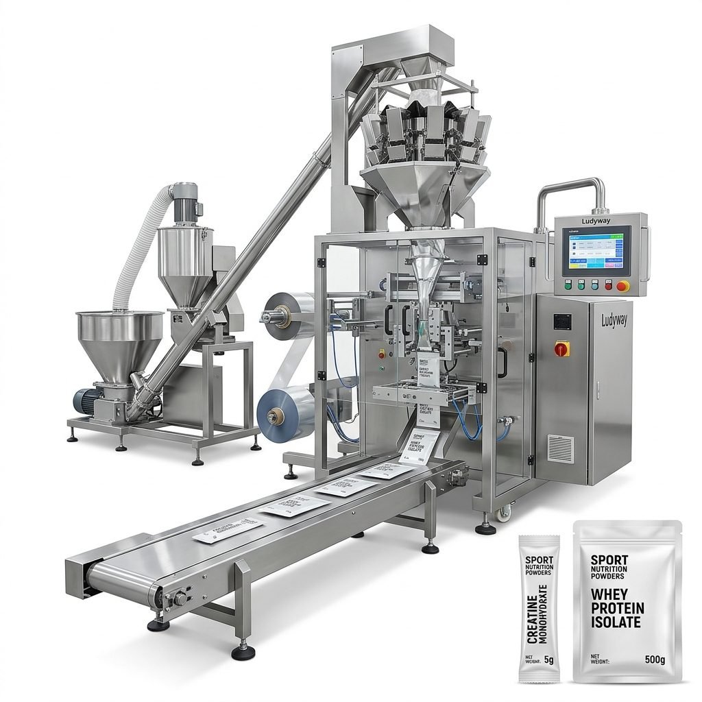 High Speed Automated Packaging Lines for Sports Nutrition Powders Granules