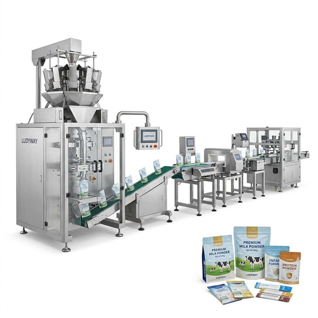 High Speed Automated Powder Packaging Line for Milk Products