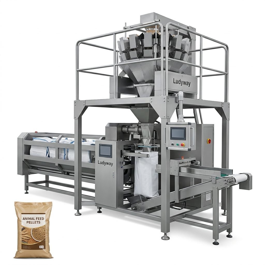 High Speed Automatic Animal Feed Pellet Packaging Machine for Bulk Bags