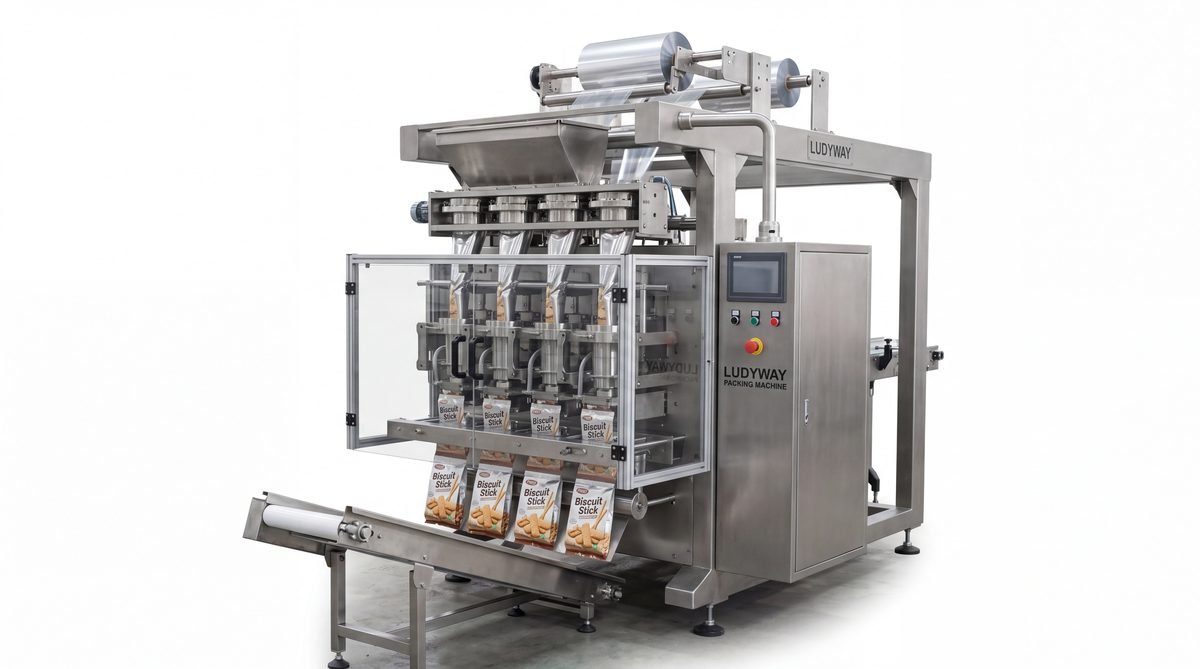 Automatic packaging machine for food products