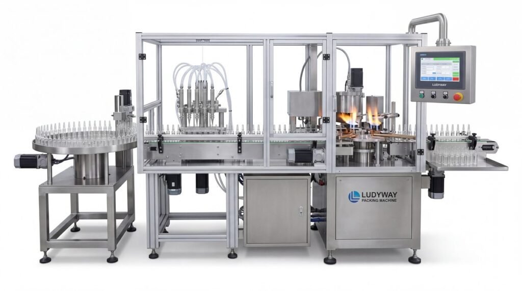 High Speed Automatic Serum Filling and Sealing Machine for Cosmetic Ampoules