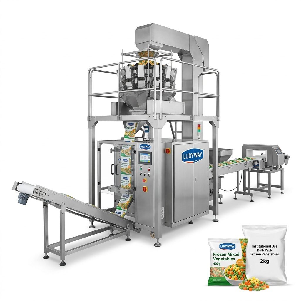 High Speed Frozen Food Packaging Lines for Bulk Portion Control