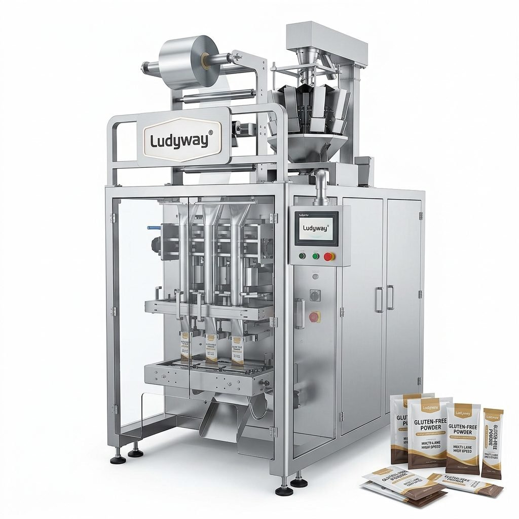 High Speed Gluten Free Sachet Packaging Machine for Food Powders Granules