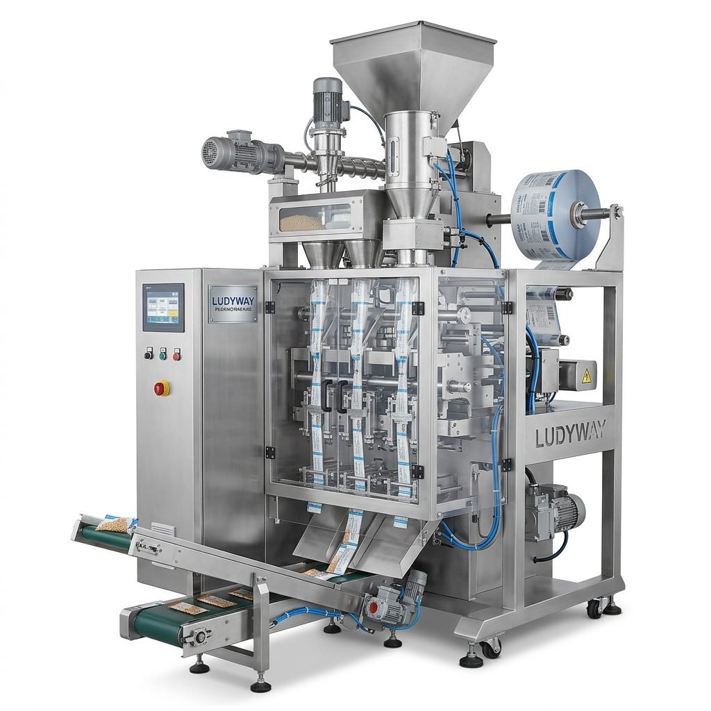 High Speed Multi Lane Bean Packaging System for Granules Powders