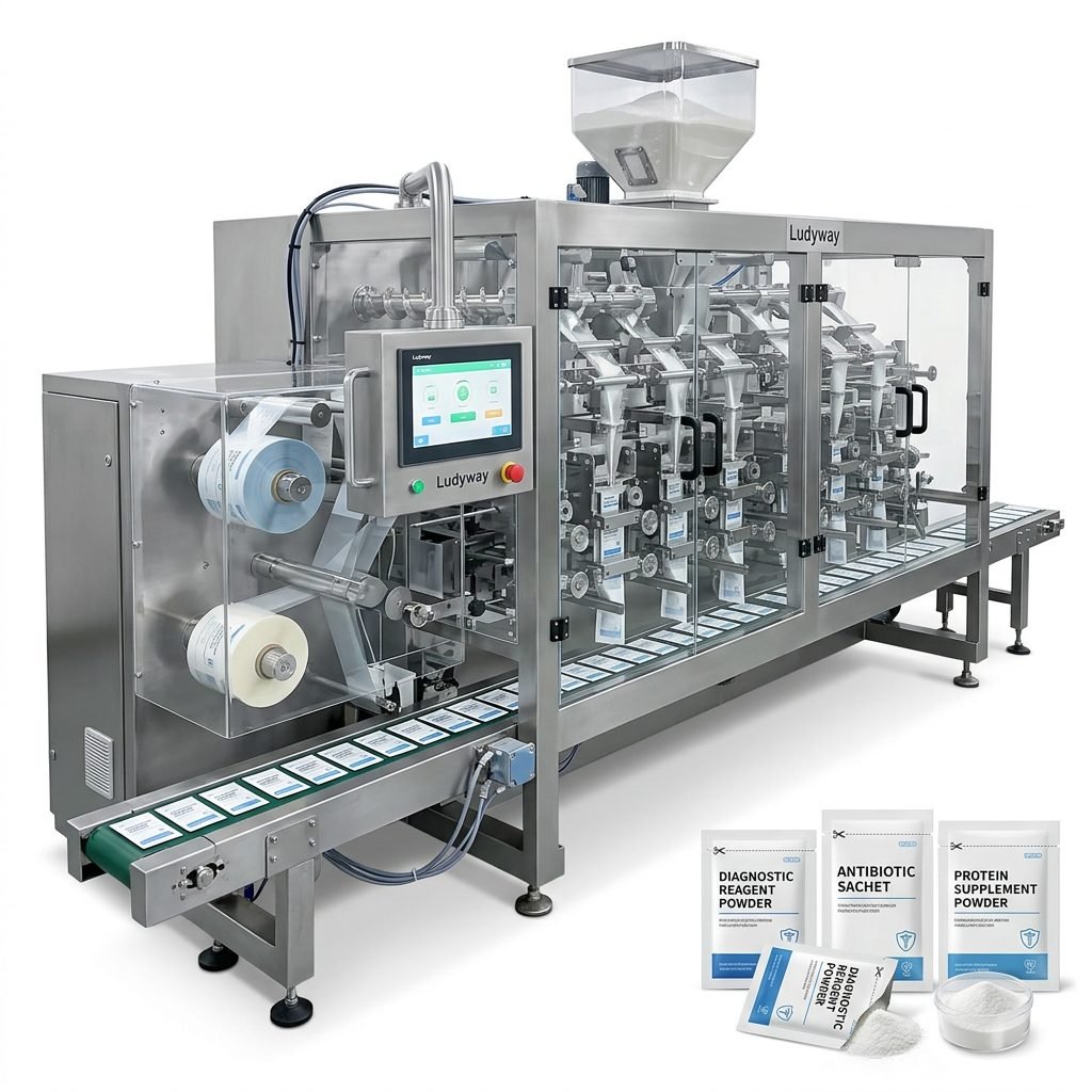 High Speed Multi Lane Powder Sachet Packing Machine for Medical Products