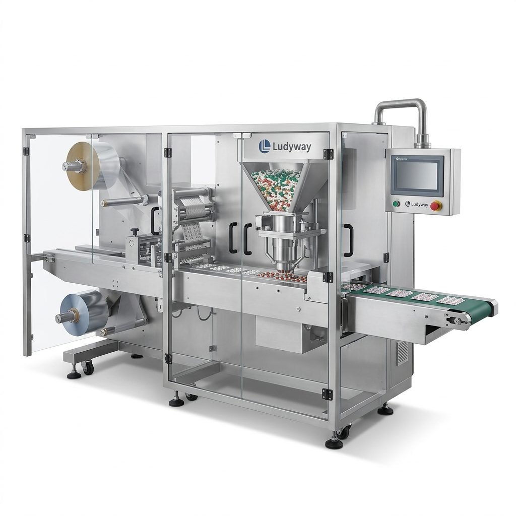 High Speed Pharmaceutical Blister Packaging Machine for Pills Capsules