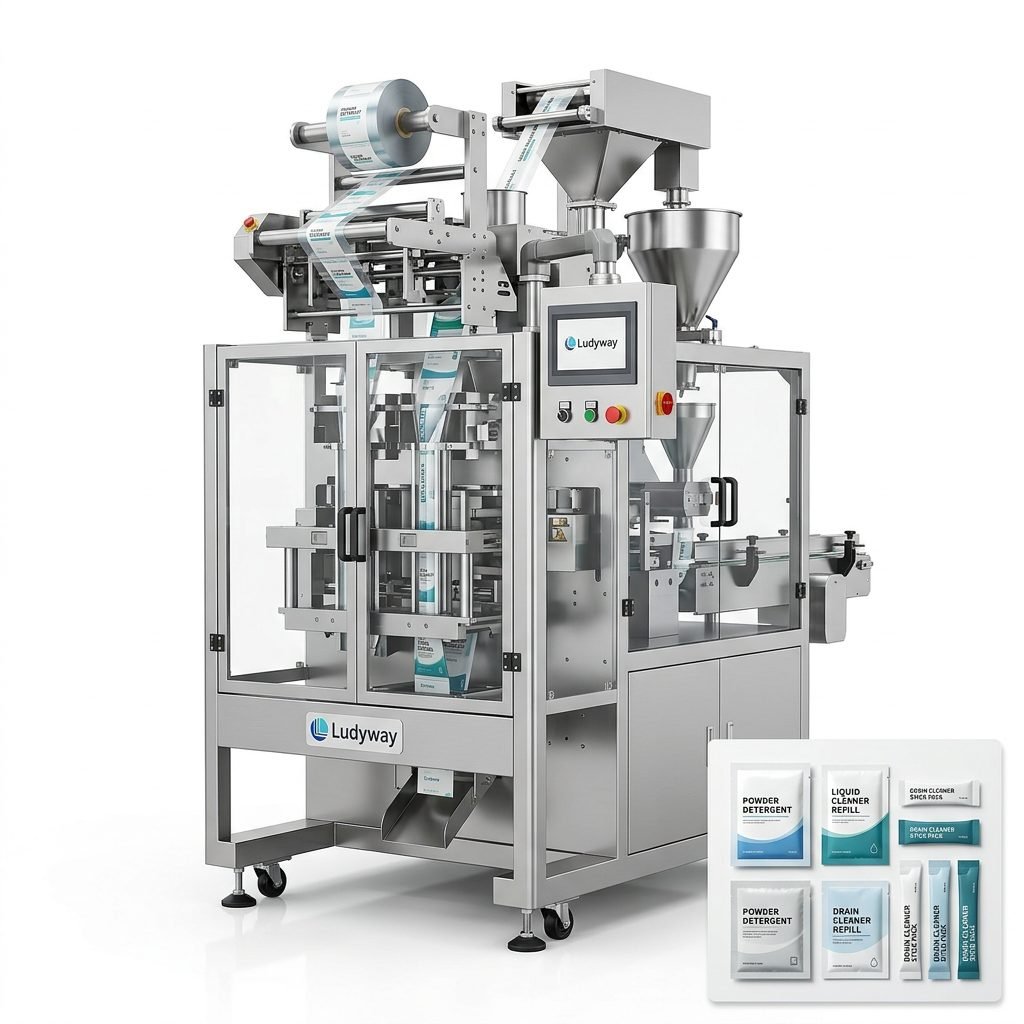 Household Cleaner Sachet Stick Pack Packaging Machine for Liquid Powder