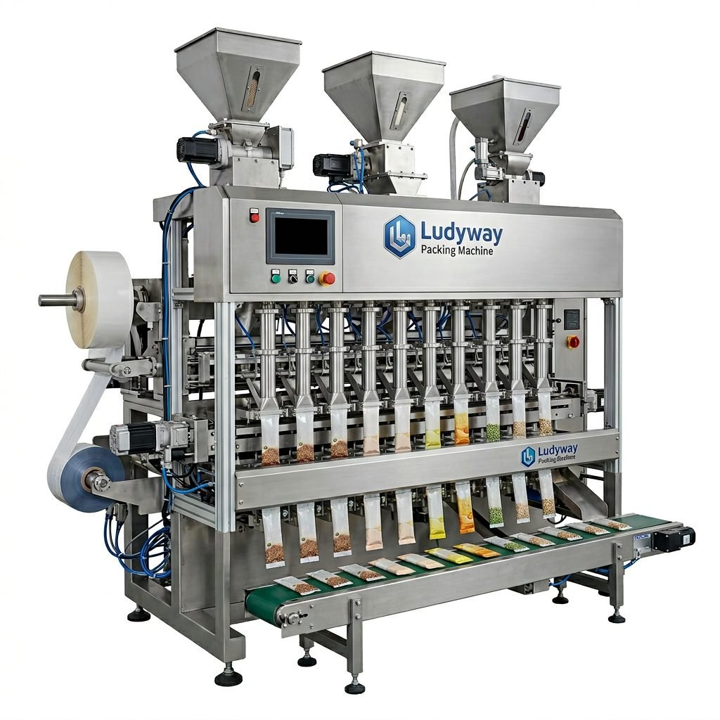 Industrial Additive Packaging Machine for Granules Powder Liquids Multi Lane Stick Pack Sa_fe2800e8
