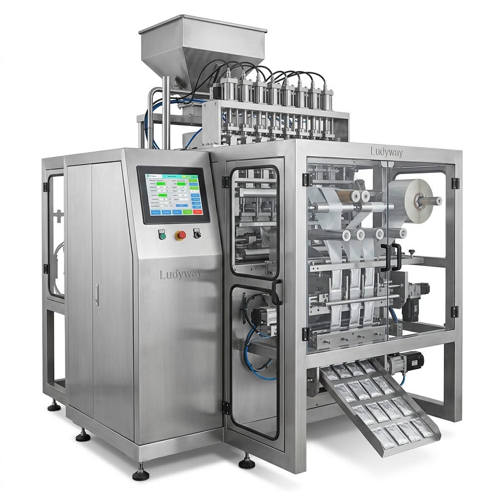 Instant Liquid Packaging Machine for Sachets with Multi Lane Filling System