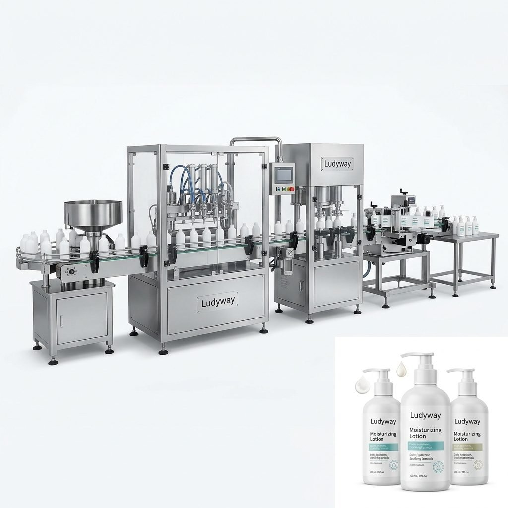 Moisturizing Lotion Automatic Filling and Sealing Packaging Line System