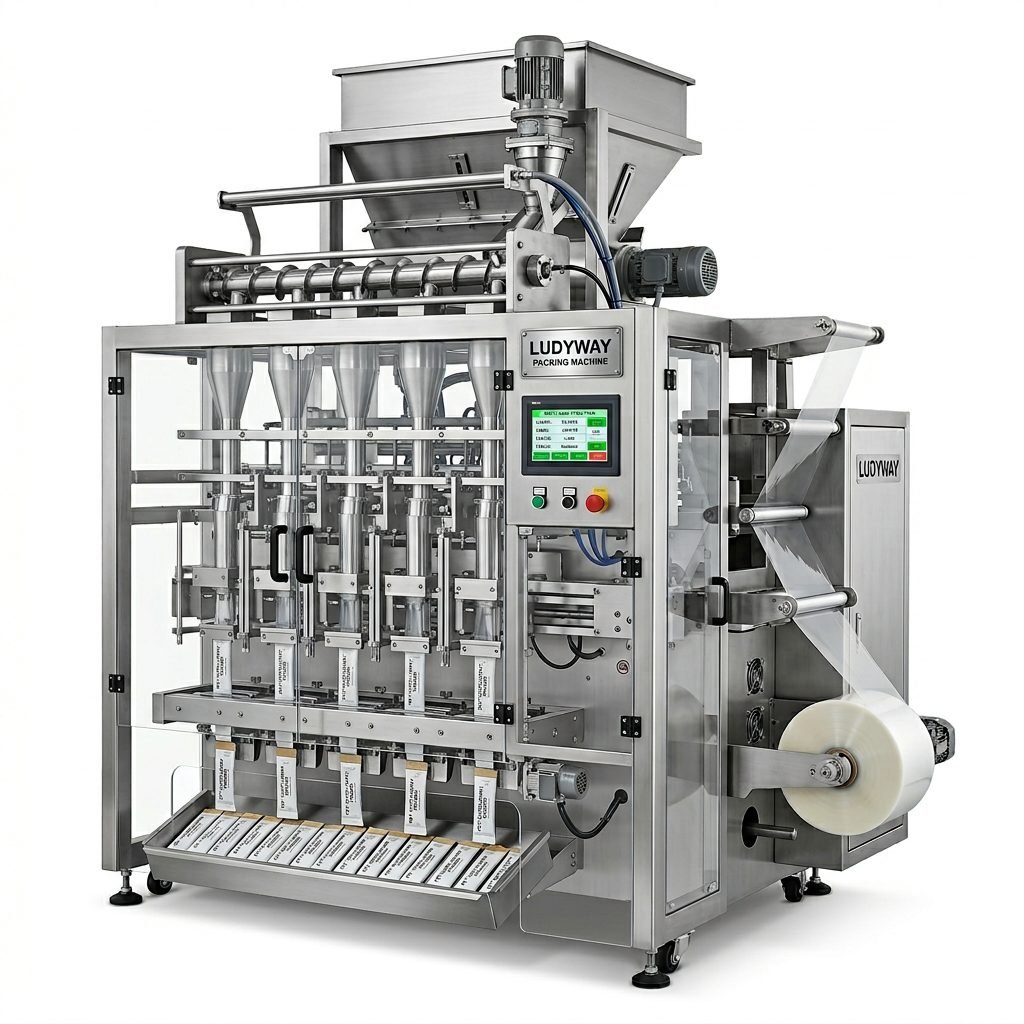 Multi Lane Stick Pack Machine for Pet Care Product Powder and Granule Packaging