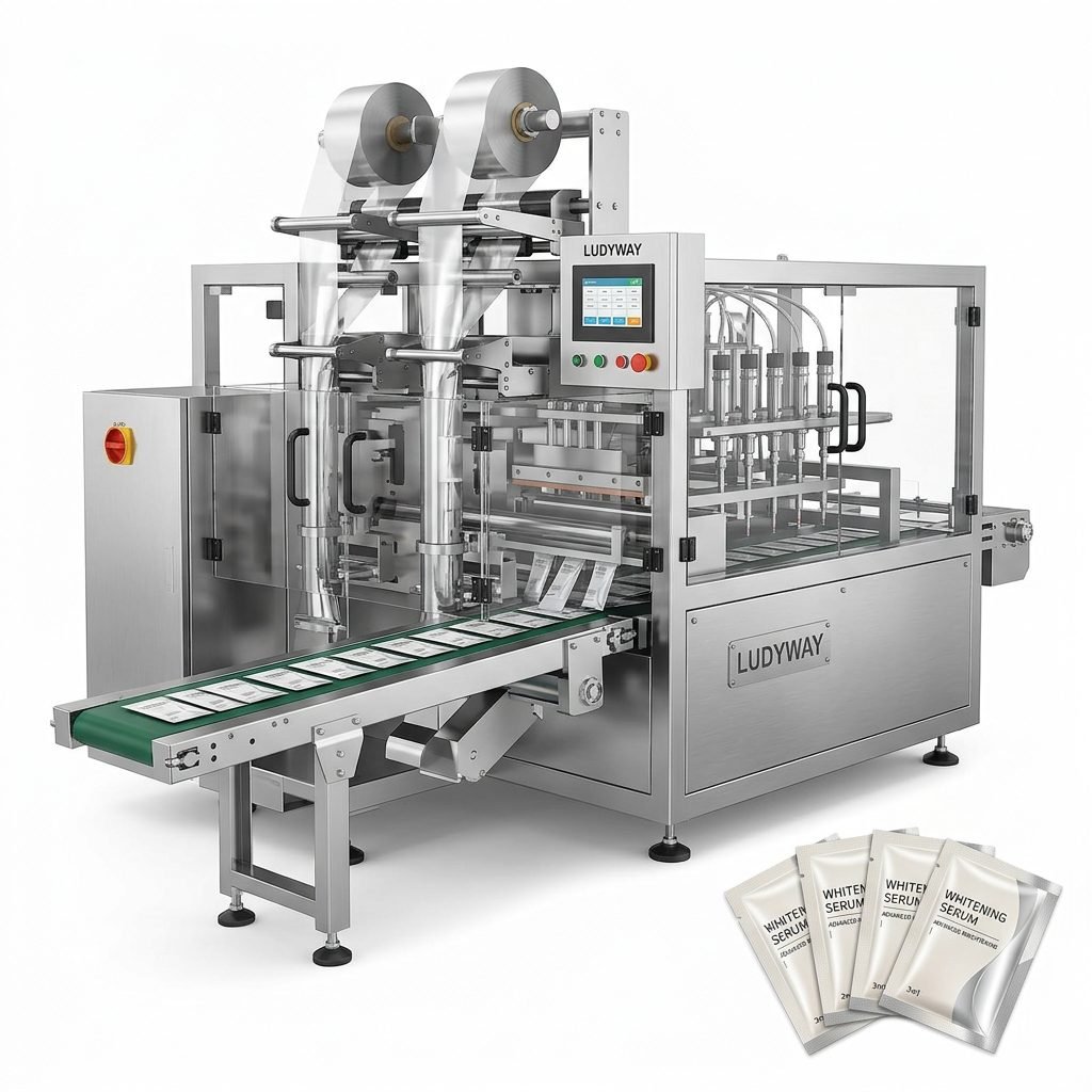 Multi Lane Whitening Serum Sachet Packaging Machine for High Speed Production