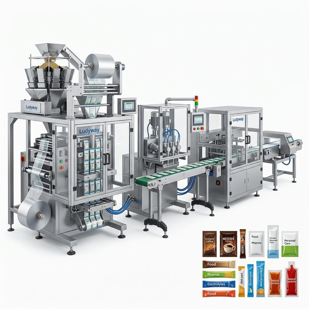OEM Custom Packaging Lines for Granule Powder Liquid Sachet Production