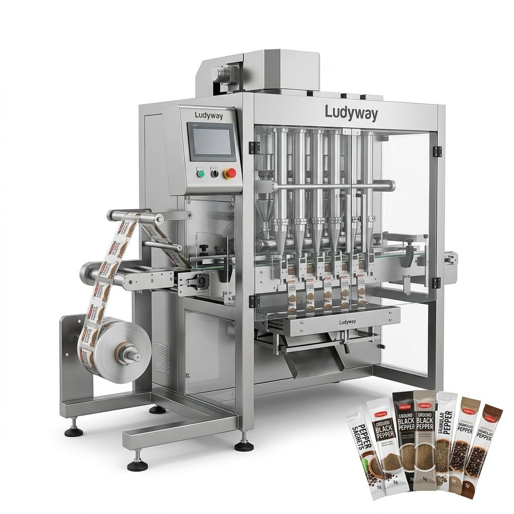 Pepper Sachet Packaging Machine for Granules Powder Multi Lane Automatic System